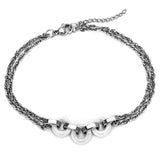 Circle Ceramic Bracelets Stainless Steel Hollow Round Bangles
