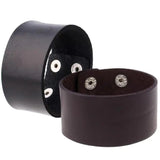 Brown Leather Wristbands Cuff Bracelet Gothic Biker Charm Bangle Vintage Jewelry