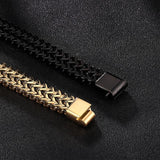 Vintage Stainless Steel Male Bracelet Silver Chunky Cuban Chain Link