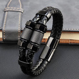 Stainless Steel Beaded Hexagon Bracelet Men's Jewelry