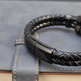 Stainless Steel Beaded Hexagon Bracelet Men's Jewelry