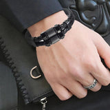Stainless Steel Beaded Hexagon Bracelet Men's Jewelry