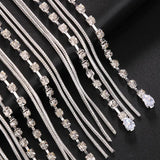 Stonefans Ins Rhinestone Tassel Bracelets Bride Wedding Hand Jewelry