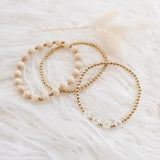 3pcs Mama Bracelet Beaded Wristband Set Wooden Bead Bangle Mother's Gift