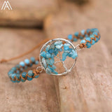 Apatite Tree Of Life Bracelet Boho Braided Adjustable Friendship Jewelry Gift