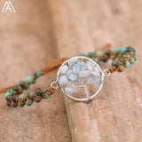 Apatite Tree Of Life Bracelet Boho Braided Adjustable Friendship Jewelry Gift