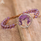 Apatite Tree Of Life Bracelet Boho Braided Adjustable Friendship Jewelry Gift