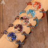 Apatite Tree Of Life Bracelet Boho Braided Adjustable Friendship Jewelry Gift