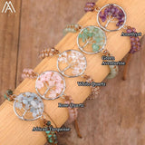 Apatite Tree Of Life Bracelet Boho Braided Adjustable Friendship Jewelry Gift