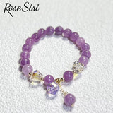 Beaded Crystal Bracelet for Women with Safety Buckle