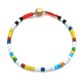 Rainbow Tile Bracelet Enamel Boho Bangles Ins Bangle