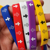 Religious Cross Silicone Bracelets Mix 10PCS Jesus Christian Faith Wristband
