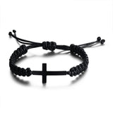 Stainless Steel Cross Braided Bracelet for Men Women