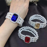 Summer Pearl Elastic Bracelet For Women
