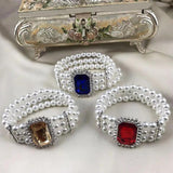 Summer Pearl Elastic Bracelet For Women