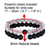 Skeleton & Crown Beads Bracelet for Men Women 17-20cm
