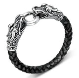 Domineering Faucet Bracelet Leather Braided Punk Jewelry