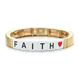 Enamel Tile Mama Elasticity Bracelet Mom Bracelet Mothers Gift Mama