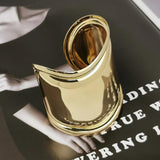 Punk Metal Asymmetric Open Cuff Bracelet for Women