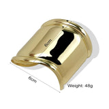 Punk Metal Asymmetric Open Cuff Bracelet for Women
