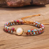 Vintage Opal Beaded Bracelet Double Wrap Charm Jewelry