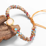 Vintage Opal Beaded Bracelet Double Wrap Charm Jewelry