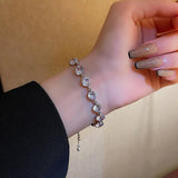 Zircon Bracelet Bangle for Women Adjustable Chain Wedding Jewelry