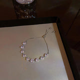Zircon Bracelet Bangle for Women Adjustable Chain Wedding Jewelry