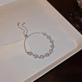 Zircon Bracelet Bangle for Women Adjustable Chain Wedding Jewelry