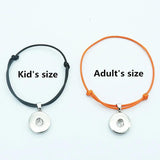 10pcs Colorful Waxed Thread Snap Bracelets for 18mm Buttons