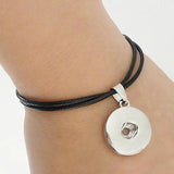 10pcs Colorful Waxed Thread Snap Bracelets for 18mm Buttons
