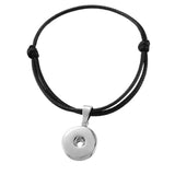 10pcs Colorful Waxed Thread Snap Bracelets for 18mm Buttons