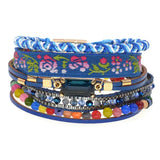 BOHEMIA Leather Bracelets for Women Beaded Charm Bracelet