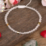 Faceted Stone Beads Bohemia Bracelet For Women Braided Adjustable Bracelet