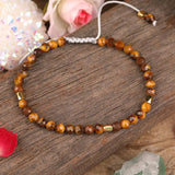 Faceted Stone Beads Bohemia Bracelet For Women Braided Adjustable Bracelet
