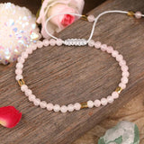 Faceted Stone Beads Bohemia Bracelet For Women Braided Adjustable Bracelet