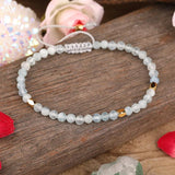 Faceted Stone Beads Bohemia Bracelet For Women Braided Adjustable Bracelet