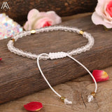 Faceted Stone Beads Bohemia Bracelet For Women Braided Adjustable Bracelet