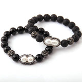 Stone Armband Pave Ball Beads Pearl Bracelet