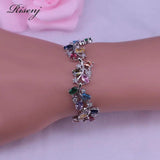 Leaf Silver Bridal Jewelry Pretty Dress Bracelet for Women