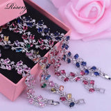 Leaf Silver Bridal Jewelry Pretty Dress Bracelet for Women