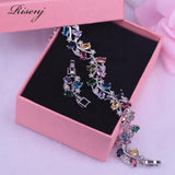 Leaf Silver Bridal Jewelry Pretty Dress Bracelet for Women