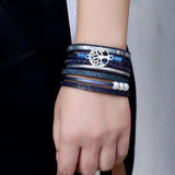 Woven Leather Bracelet Women Life Tree Charm Jewelry Wedding Party Gift