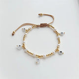 Evil Eye Charm Bracelet Natural Pearl Bead Pulseras Femme Y2K Jewelry Women