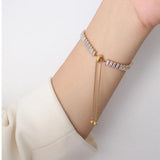 Adjustable Square Crystal Bracelet Stainless Steel Jewelry