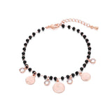 Bohemia Coins Bracelet Colorful CZ Zircon Crystal Beaded Chain