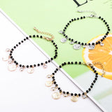 Bohemia Coins Bracelet Colorful CZ Zircon Crystal Beaded Chain
