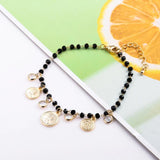 Bohemia Coins Bracelet Colorful CZ Zircon Crystal Beaded Chain