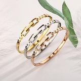 Crystal Bracelets for Women Stainless Steel Lover Bangles