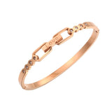 Crystal Bracelets for Women Stainless Steel Lover Bangles